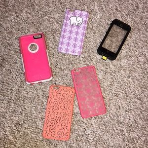 assorted phone cases-otter box, ivory ella, lifep